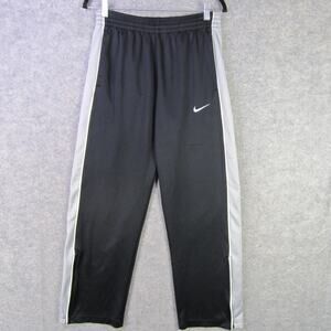 Nike Pants Mens Medium Black Gray Dri-FIT Athletic Track Side Stripe Training